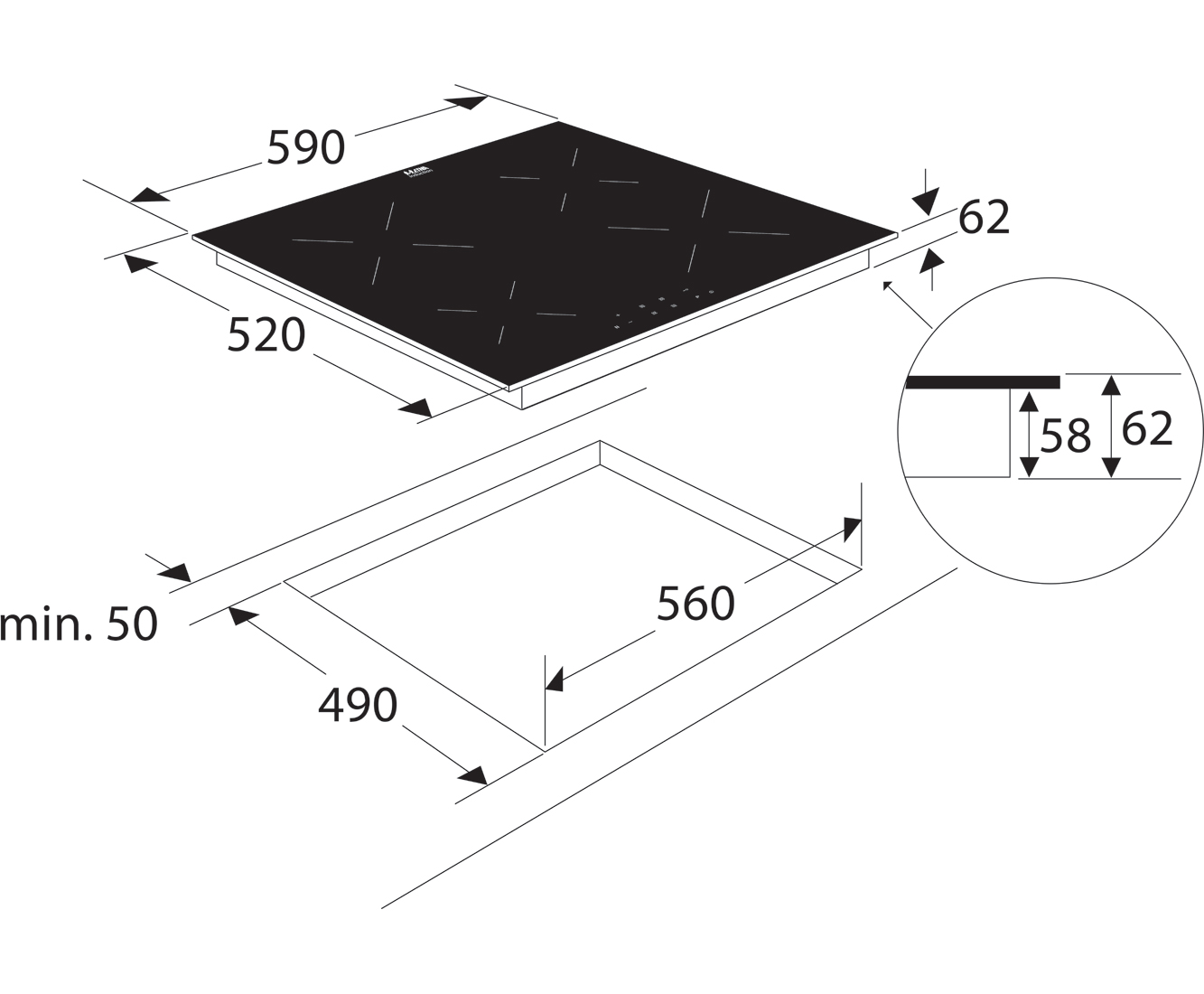 Inventum IKI6028 inductiekookplaat - Afbeelding 2