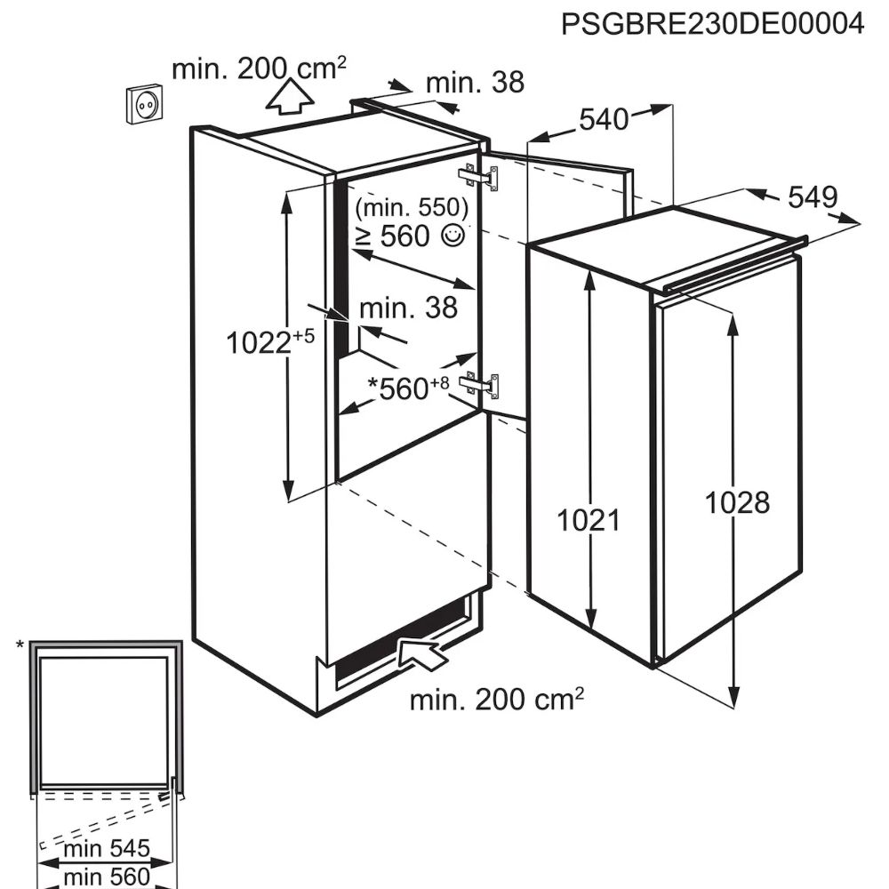 AEG TSK5O101ES inbouw koeler - Afbeelding 2